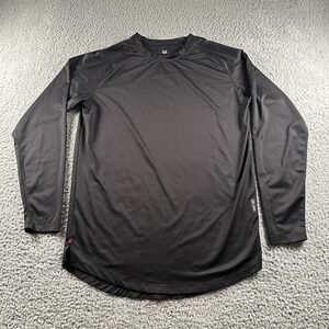 ASRV Shirt Mens M Black Performance Long Sleeve DSG-0659 Tee Athletic Workout